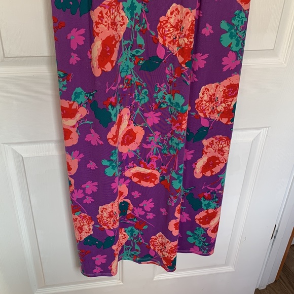 LulaRoe Maxi dress. Easter dress. Large. Short sleeve. Bright colors. - Picture 2 of 4